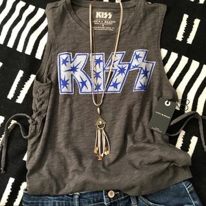 Lucky Brand | KISS Band Graphic Tank Gray Size: S